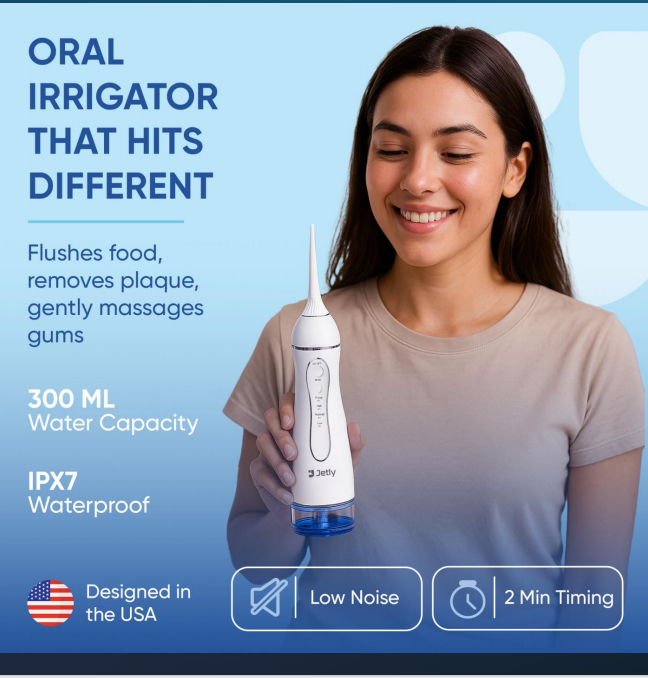 Jetly Pure White – Cordless Oral Irrigator - Image 3